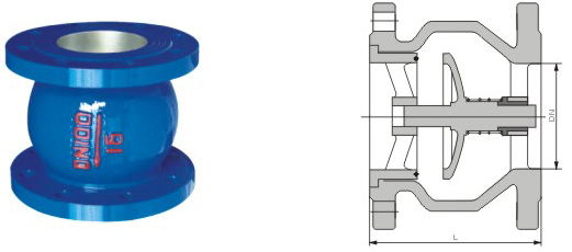 H41X/H节能消声止回阀结构图