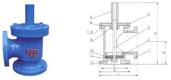 SSDF水上式底阀结构图