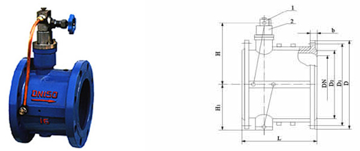 HH46X/HDH48X微阻缓闭蝶式止回阀结构图